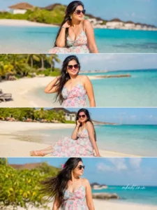 Floral Summer Beach Fashion Collage