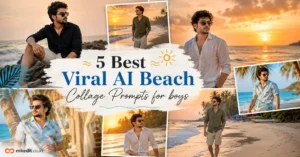 5 Best Viral AI Beach Collage Prompts for boys