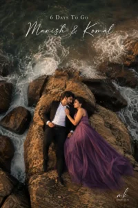 Drone View Beach Pre Wedding Portrait