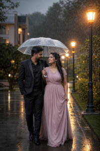 Rainy Day Romantic Pre Wedding Shoot