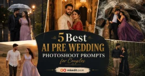 5 Best AI Pre Wedding Photoshoot Prompts for Couples