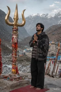 Himalayan Prayer Scene at Kedarnath