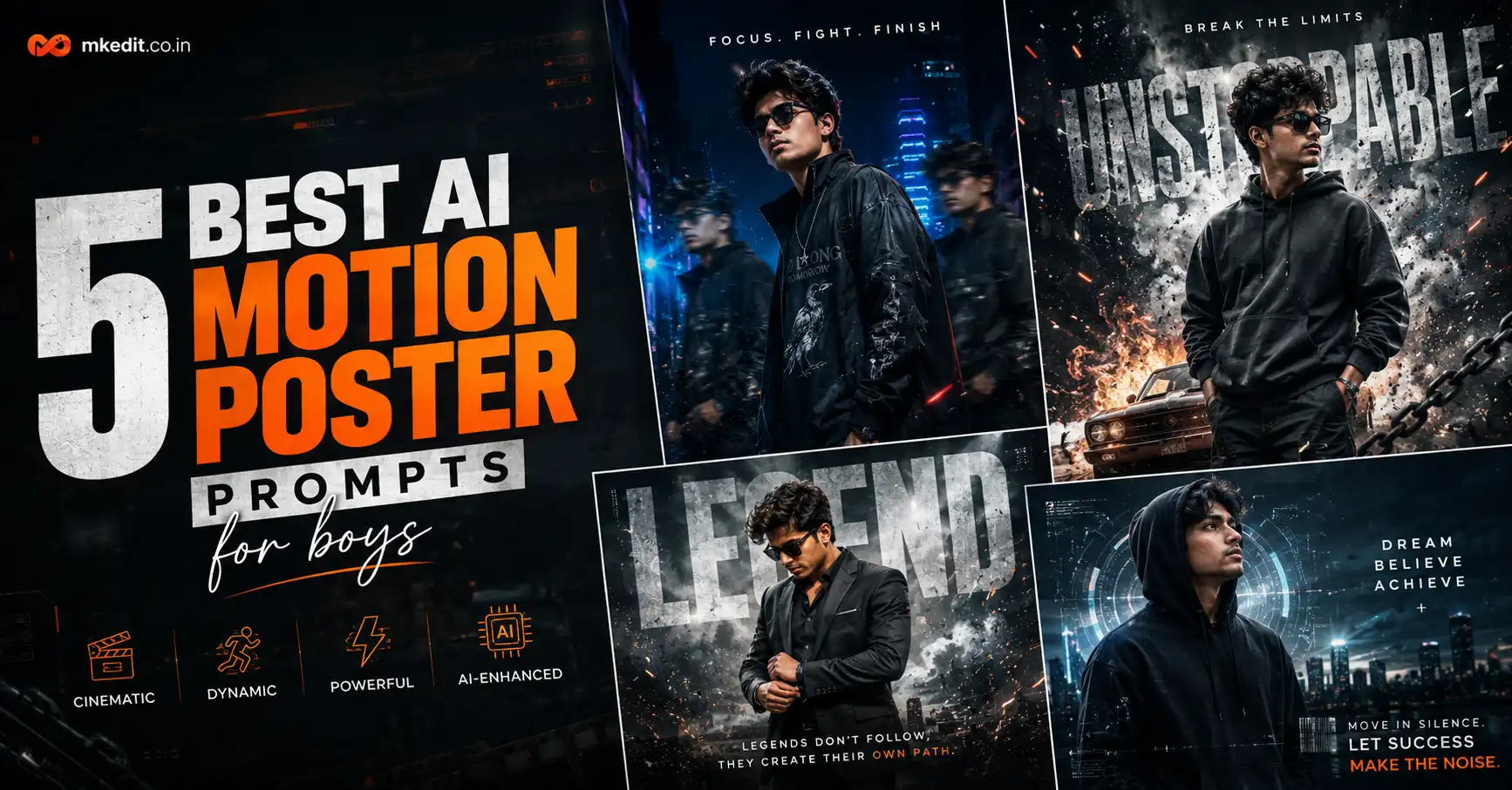 5 Best AI Motion Poster Prompts for boys