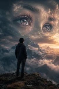 Divine Cloud Eyes Fantasy Artwork