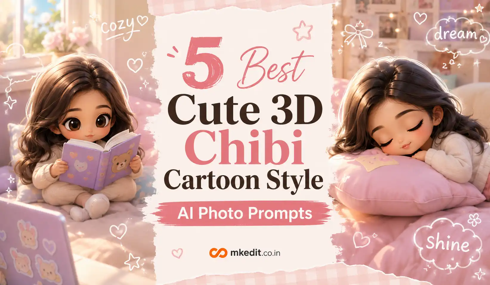 3D Chibi Cartoon Style AI photo Prompts