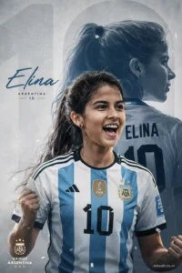 Argentina Women's Football Poster