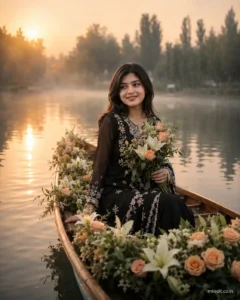 Misty Morning River Boat Portrait