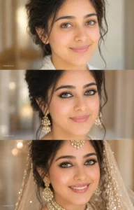 Luxury Bridal Beauty Eyes Collage