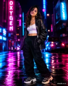 Neon Night Street Fashion