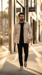 Golden Hour Luxury Street Fashion Portrait