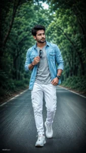 Cinematic Forest Road Fashion Walk