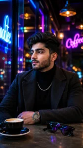 Neon Café Instagram Aesthetic Portrait