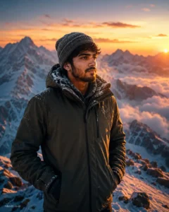 Snow Mountain Adventure Portrait