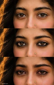 Golden Kajal Emotion Eye Collage