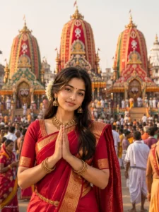 Traditional Indian Woman at Jagannath Rath Yatra