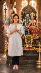 Grand Shiv-Parvati Temple Namaste Portrait