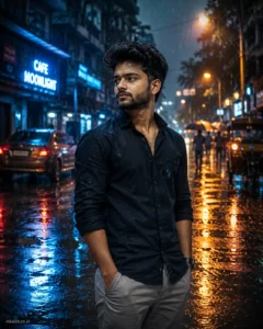 Rainy Street Cinematic Film Look