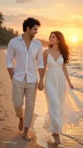 Golden Hour Beach Sunset Romance