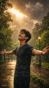 Joyful Rain Dance Portrait