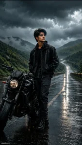 Cinematic Monsoon Highway Portrait