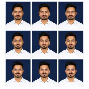 Printable 3×3 Passport Photo Sheet