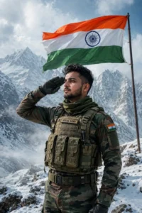 The Brave Indian Soldier Salute