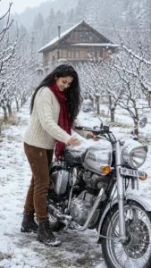 Snow-Dusted Apple Orchard