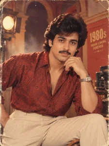 Retro Bollywood Poster-Inspired Portrait