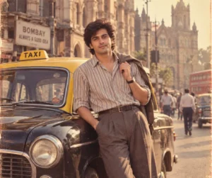 Vintage Bombay Taxi Portrait