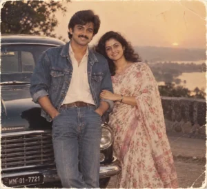 Vintage Car Couple Portrait