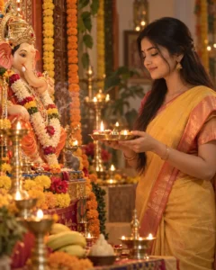 Traditional Aarti Moment