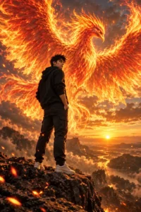 Phoenix Rising Over the Cliffs