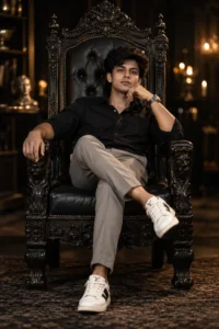 Regal Full-Body Throne Portrait