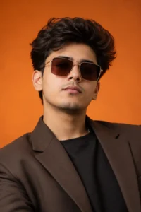 High-Fashion Editorial Sunglasses Portrait