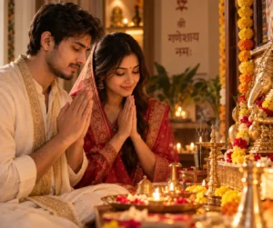 Traditional Puja Ceremony Portrait