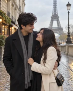Paris Eiffel Tower Romantic Portrait