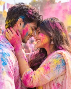 Holi Color Celebration Portrait