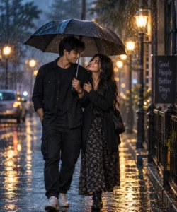 Rainy Umbrella Walk